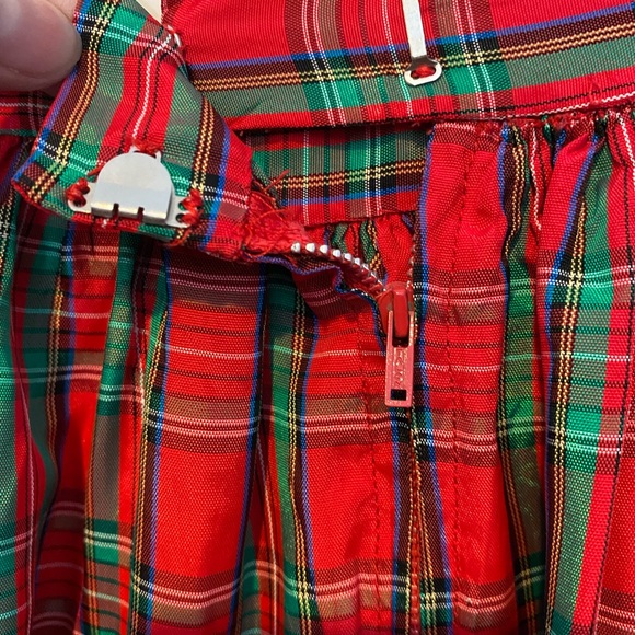 Handmade Floor Length Red Plaid Skirt SIZE SMALL - Picture 3 of 4